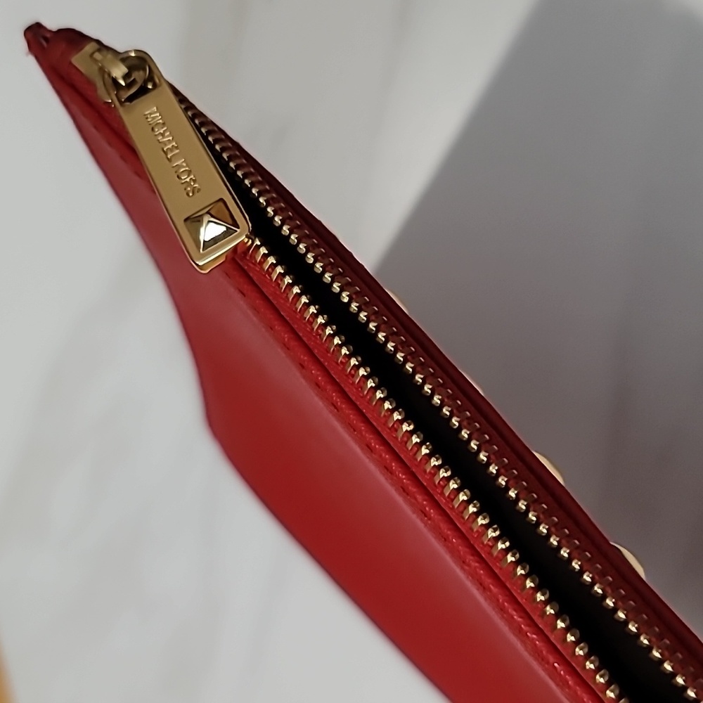 Michael Kors Jet Set Selma Xl Red Leather Gold St… - image 5
